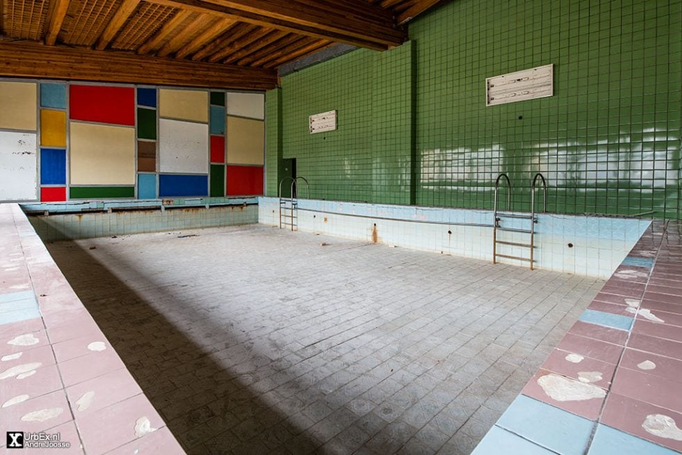 Abandoned swimming pool